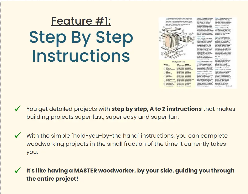 teds woodworking plan step 1